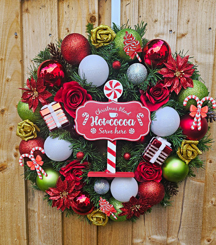 Artificial christmas wreath - artificial,