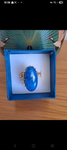 Lapis lagoon oval cut ring - ring, in