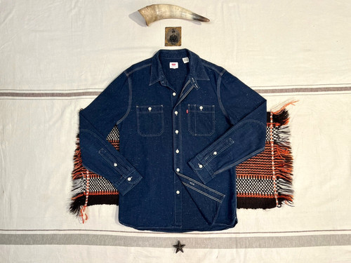 Levi navy shirt m - shirt, slub
