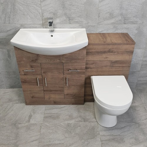 1250mm walnut finish vanity - walnut,