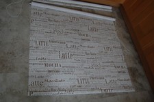  Beige Roller Blind Coffee Time Made to Measure (Harley Blinds) W114.5cm  D120cm