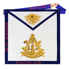 Paul Revere Jewel Past Master Masonic Apron – Texas Regulation – 100% Lambskin