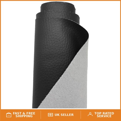 Black faux leather vinyl - black,