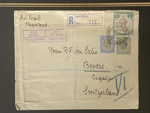 1934 tanganyika reg cover - tanganyika, new