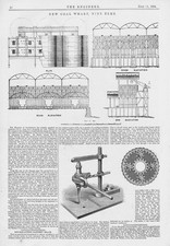 NINE ELMS London The New Coal Wharf Antique Print 1884