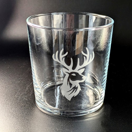 Stag whiskey glass engraved - whiskey,
