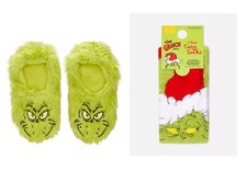 The Grinch Fluffy Footlets Ladies Slipper Socks or Fluffy Cosy Socks Primark