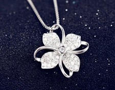 Clover Crystal Pendant 925
