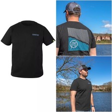 PRESTON BLACK T-SHIRT SMALL SIZE NEW COARSE MATCH FISHING CLOTHING - P0200344