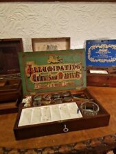 An Antique Winsor & Newton illuminating Mahogany Artist Paint Box
