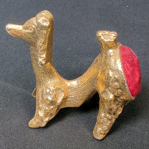 Small vintage gold tone - gold, etched