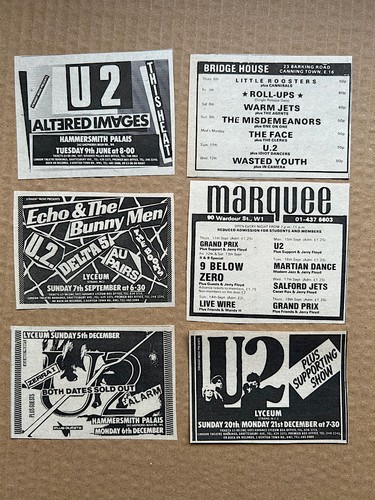 Small gig adverts - u2,