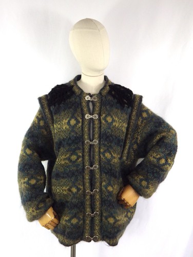 Vintage lined green - , mohair
