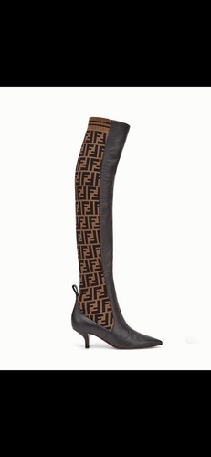 Fendi over knee logo sock - knee,
