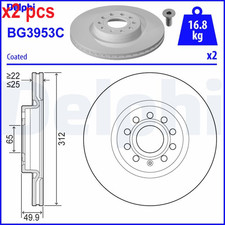 X2 PCS L&R SIDES BG3953C BRAKE