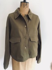 ❤️ Primark Utility Jacket  Sz uk 10 - 1 2  Khaki NWOT Casual Oversize Denim