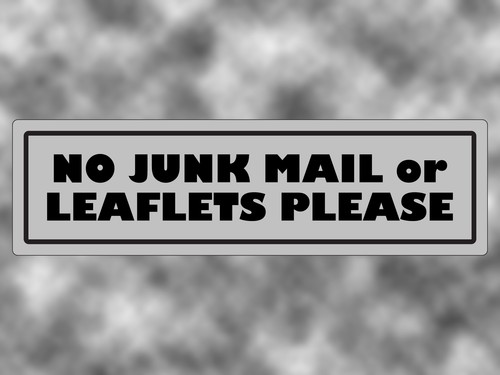 Junk mail leaflets self - no,