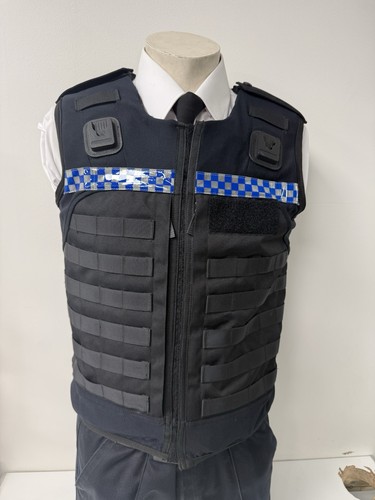 Police molle body armour - ex,