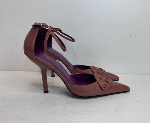 Bronx dusty pink leather - pink, heels