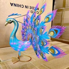 Peacock Statue Garden Decor Metal Peacock Yard Art Lawn Decor Outdoor