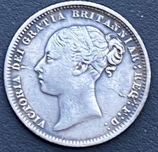 1872 Victoria Silver Sixpence