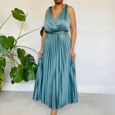 Zara Turquoise Pleated Midi