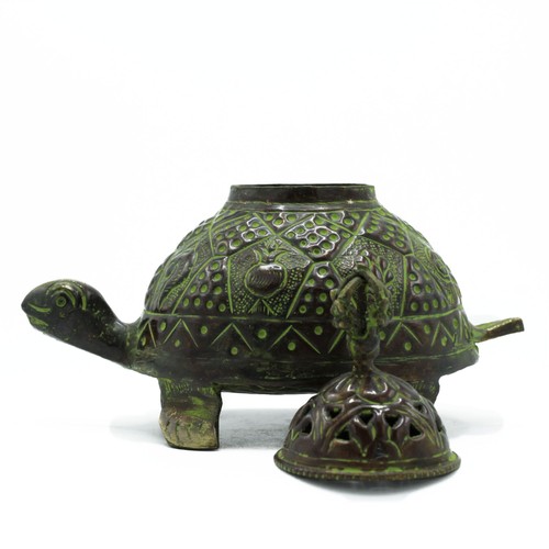 Brass verdigris tibetan - brass, turtle