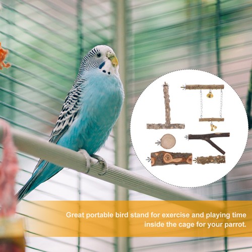 Durable wooden parrot stand - wooden,