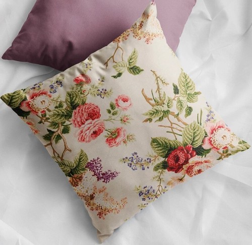 Vintage floral cushion - floral,