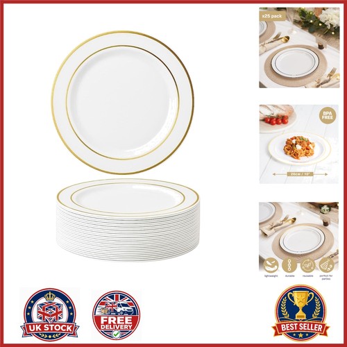 Elegant gold rimmed plastic - elegant,
