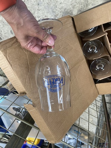 Poretti pint beer glass qty - , of