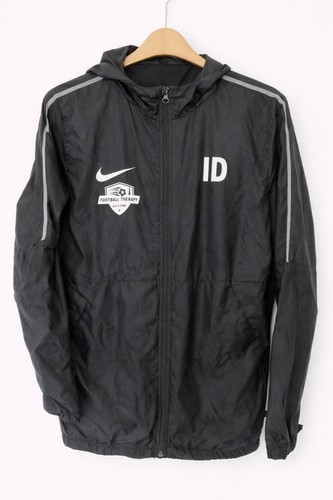 Nike black hooded windbreaker - black,