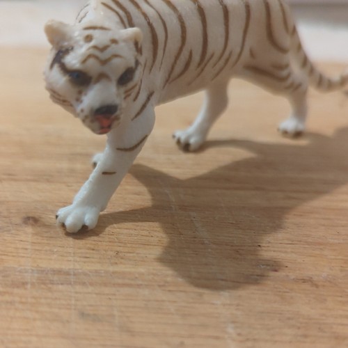 White tiger plastic ornament - white,