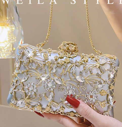 Grey gold rhinestone - gold,