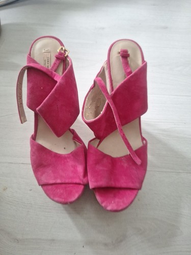 Zara women pink suede heels - zara,