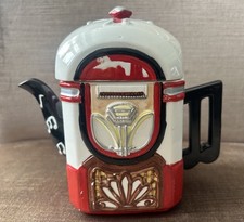 Jukebox novelty teapot, vintage, 1980's/1990's, Leonardo Brand, retro style,