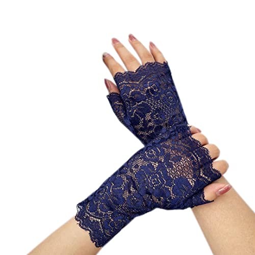 Women lace gloves fingerless - women's,