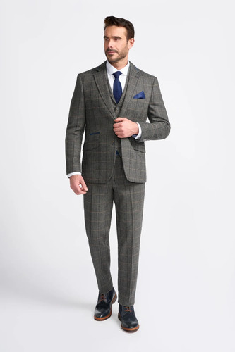 Men grey tweed herringbone - men's,