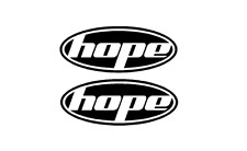HOPE x 2 Decals in Black for Bike, Car, Van, Helmet, Glass