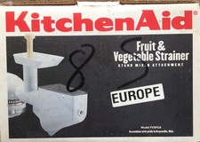 KITCHENAID FGA FOOD GRINDER + FVS FRUIT VEGETABLE STRAINER COMPLETE ACCESSORIES