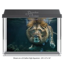 Swimming Lion Dark Lake