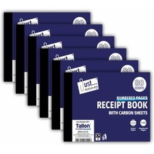 6 x Half-Size Receipt Books | 80 Pages | Carbon Copy Invoice Pads | Duplicate