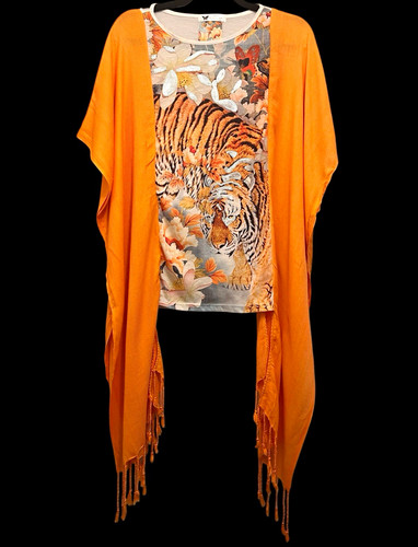 Upcycled tiger print boho - tiger,