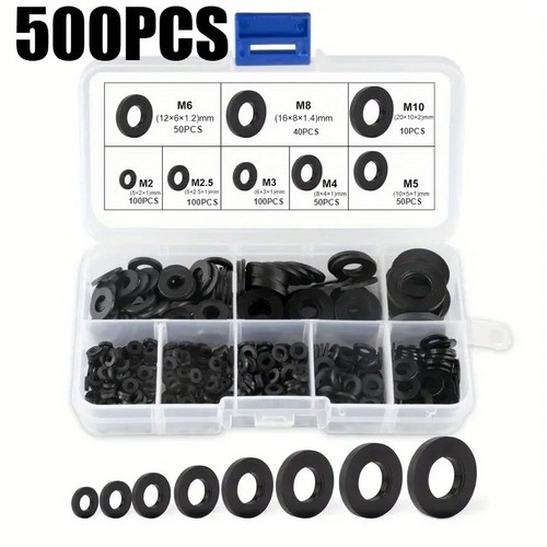 500pcs flat washers nylon - 500pcs,