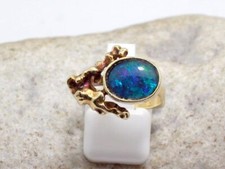 Blue Opal Ring 585/000 Yellow