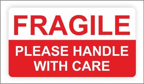 Extra large vinyl fragile - large,