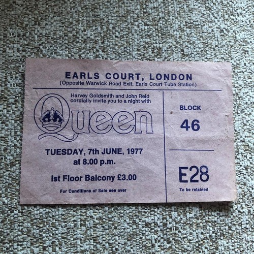 Queen ticket earls - ticket,