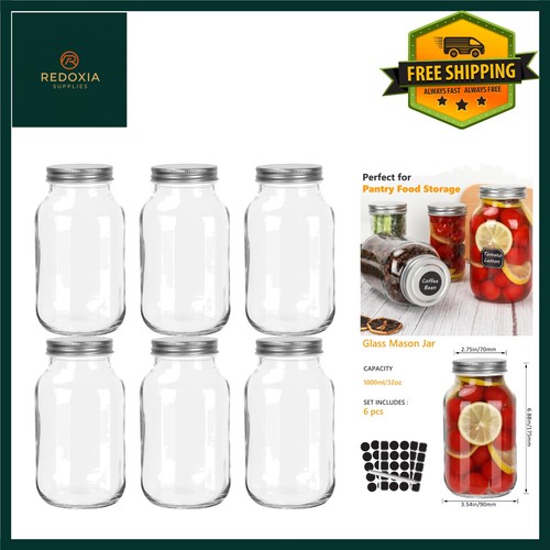 Glass canning jars with - glass,