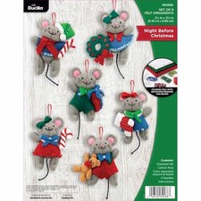 Bucilla Felt Applique Ornaments Kit Set of 6 - Night Before Christmas