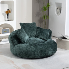 Lazy Sofa Bean Bag Chair with Memory Foam Three Pillows108L x 108W x 52Hcm green
